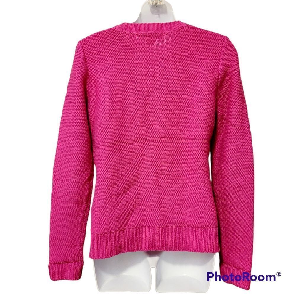 2/$20 Forever 21 hot pink knitted crewneck sweater - Picture 2 of 4
